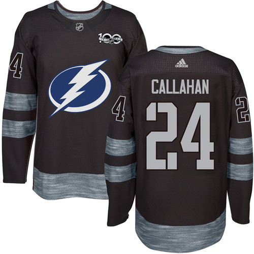 Adidas Lightning #24 Ryan Callahan Black 1917-100th Anniversary Stitched NHL Jersey - Click Image to Close